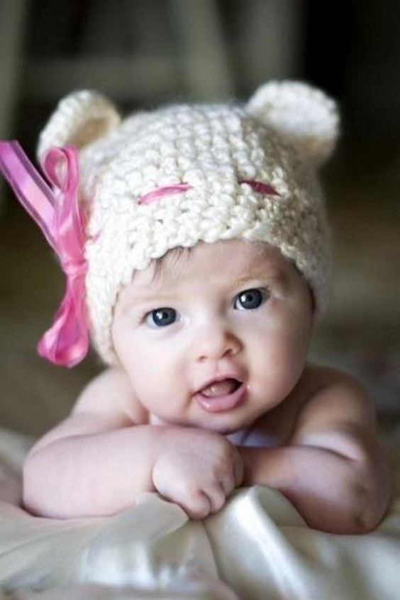 مدل کلاه بافتنی نوزادی