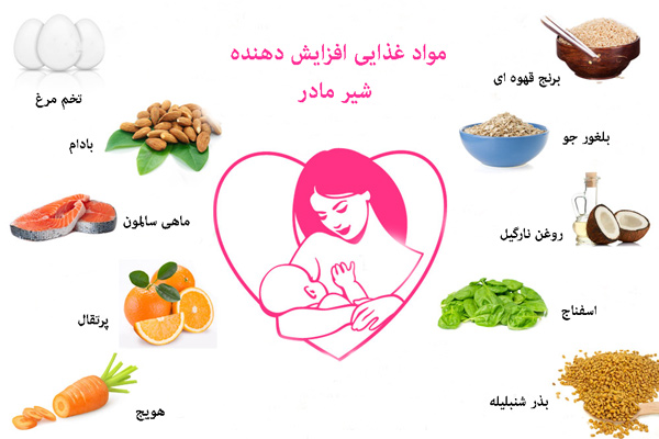 موادغذایی افزایش دهنده شیر مادر 