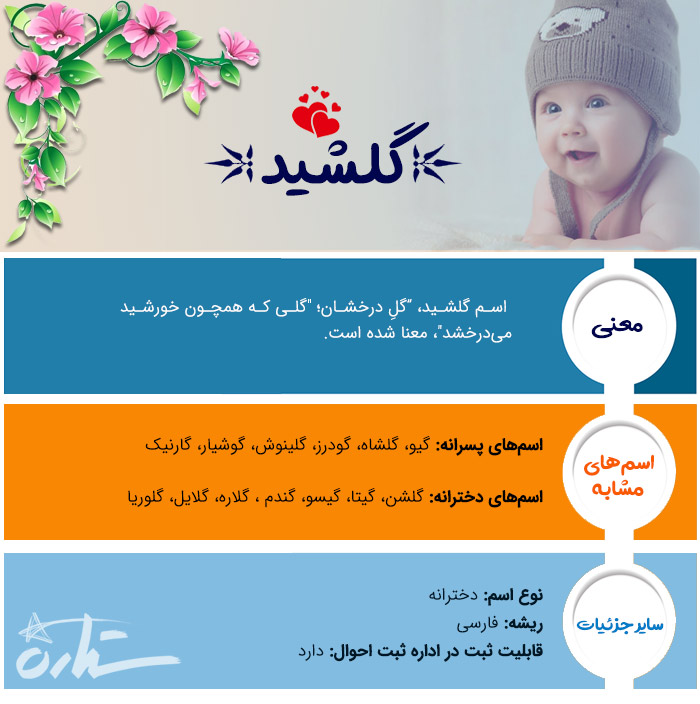  اسم گلشید