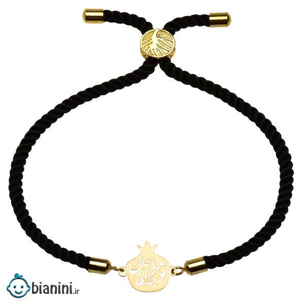 دستبند طلا 18 عیار دخترانه کرابو طرح جان و جهانی مدل Krd1328