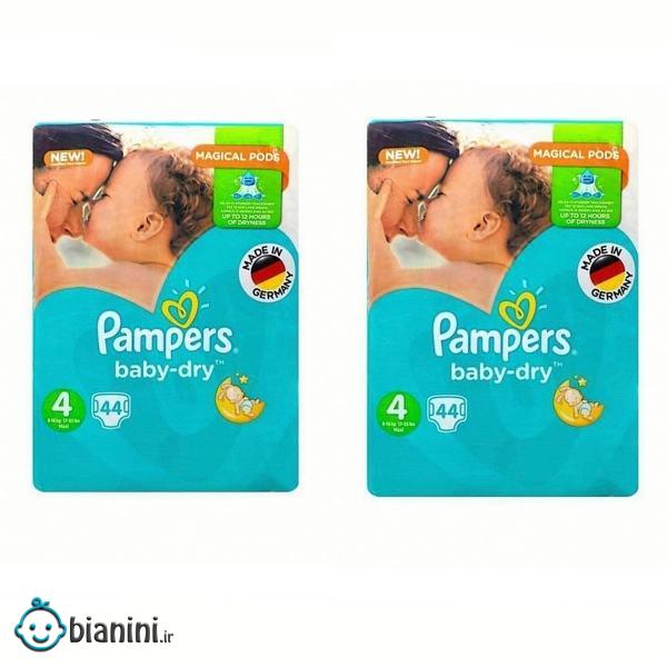 پوشک کودک پمپرز مدل New baby dry سایز 4 مجموعه 2 عددی