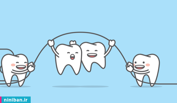 نخ دندان کشیدن برای کودکان