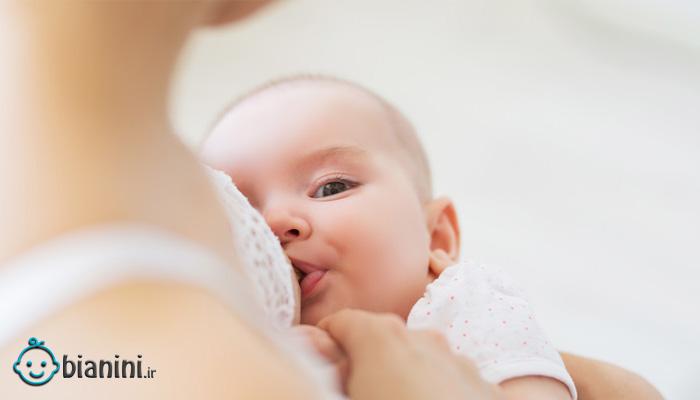 تعداد دفعات شیردهی به نوزاد بر اساس سن