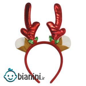 تل مو نوزادی دخترانه طرح شاخ گوزن مدل کریسمس کد M129