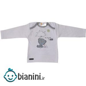 تی شرت آستین بلند نوزادی مدل خرس W01