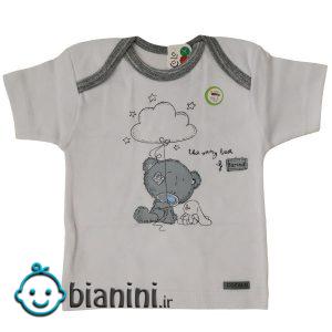 تی شرت آستین کوتاه نوزادی کوکالو مدل خرس و خرگوش W01