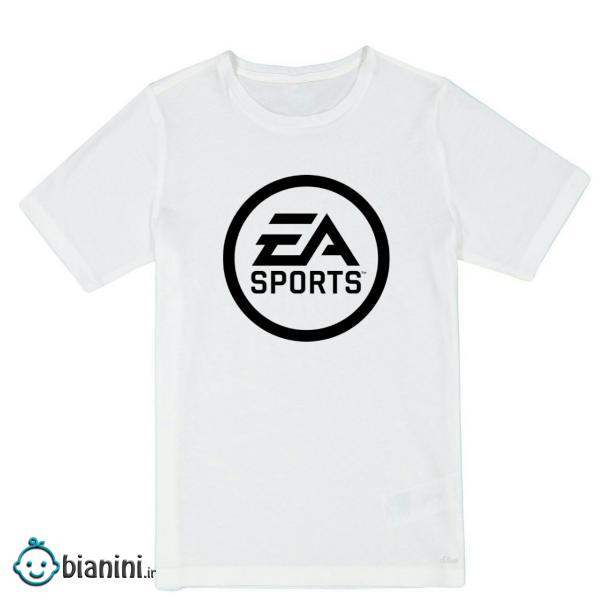 تی شرت آستین کوتاه پسرانه طرح EA Sport رنگ سفید