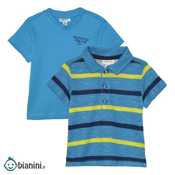 تی شرت نوزادی او وی اس مدل LU-2412698 مجموعه 2 عددی