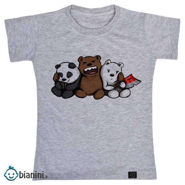   تی شرت پسرانه 27 طرح خرس کد V09