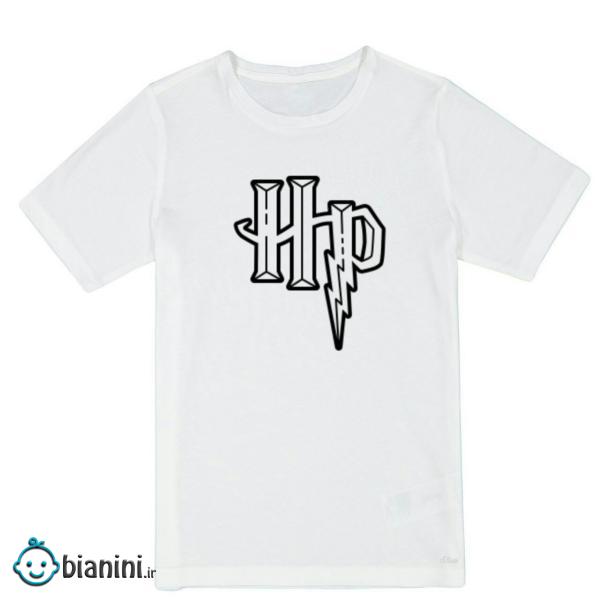 تی شرت پسرانه طرح hp رنگ سفید