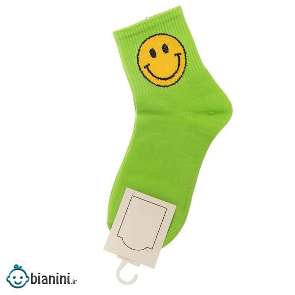 جوراب دخترانه طرح smile کد M 1060