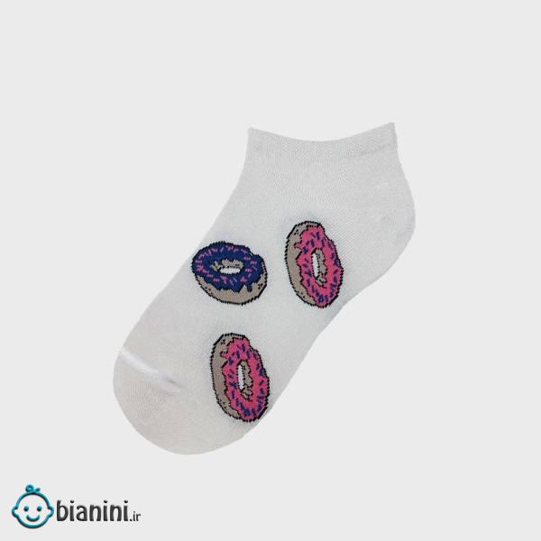 جوراب دخترانه طرح دونات
