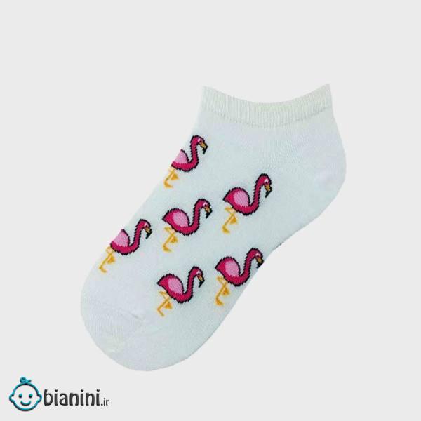 جوراب دخترانه طرح فلامینگو جوراب دخترانه طرح فلامینگو