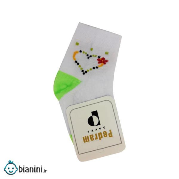 جوراب نوزادی طرح قلب کد 120266