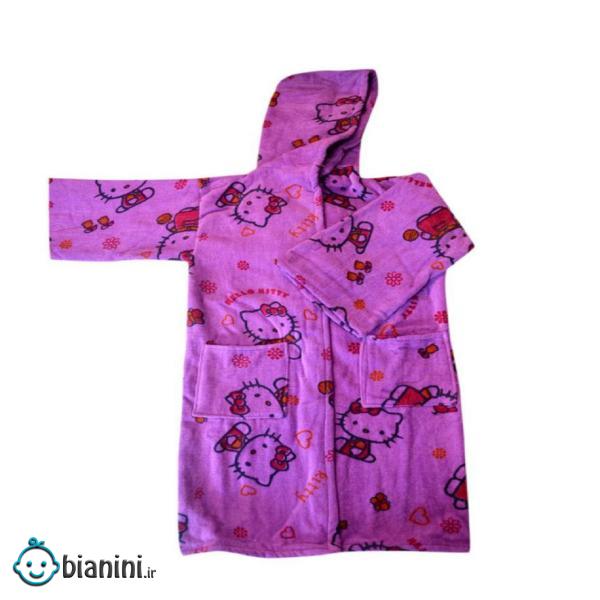 حوله پالتویی کودک طرح hello kitty سایز 60