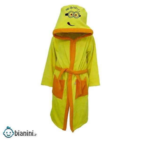 حوله پالتویی کودک طرح‌ Minion سایز ۹۰ سانتی متر