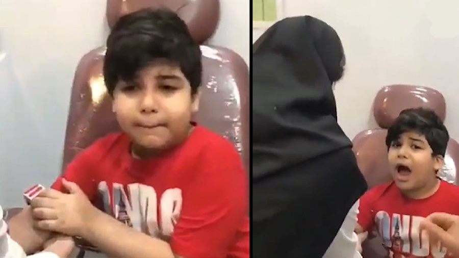 درسی که پسربچه بانمک در مواجهه با ترس از آمپول داد