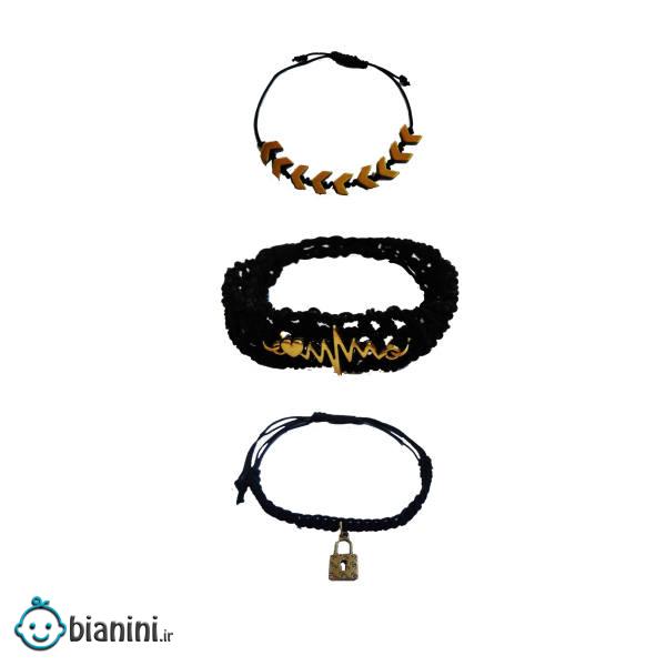 دستبند مدل آبتین مجموعه 3 عددی