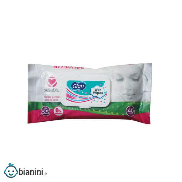 دستمال مرطوب آرایشی ستابلو مدل Gian بسته 40 عددی دستمال مرطوب آرایشی ستابلو مدل Gian بسته 40 عددی