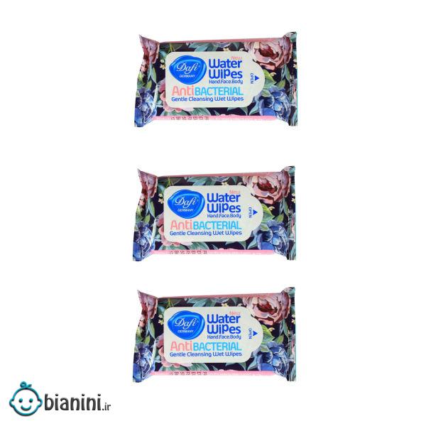 دستمال مرطوب دافی مدل Anti bacterial  مجموعه 3 عددی