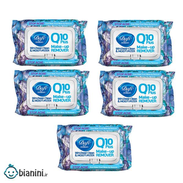 دستمال مرطوب دافی مدل Q10-STOP ACNE مجموعه 5 عددی