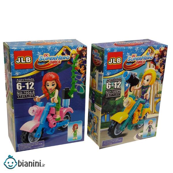 ساختنی مدل قهرمانان موتور سوار کد 6-7004-70045 مجموعه 2 عددی