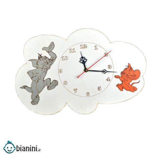 ساعت دیواری اتاق کودک طرح تام و جری کد S9