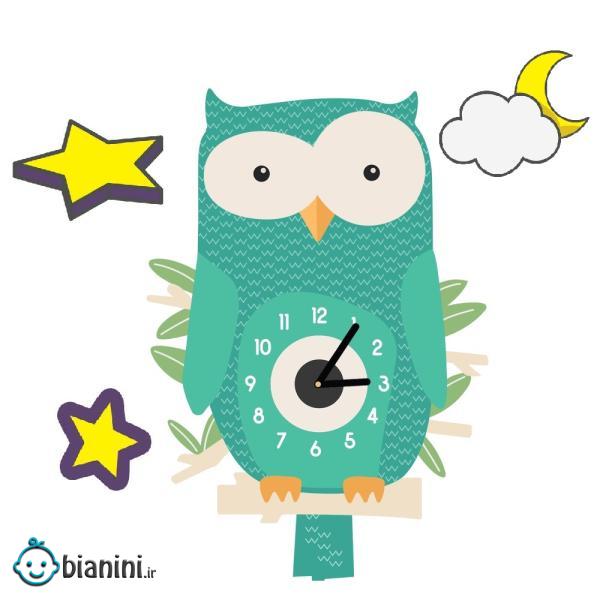 ساعت دیواری کودک پیکوتیک طرح جغد کد07 ساعت دیواری کودک پیکوتیک طرح جغد کد07