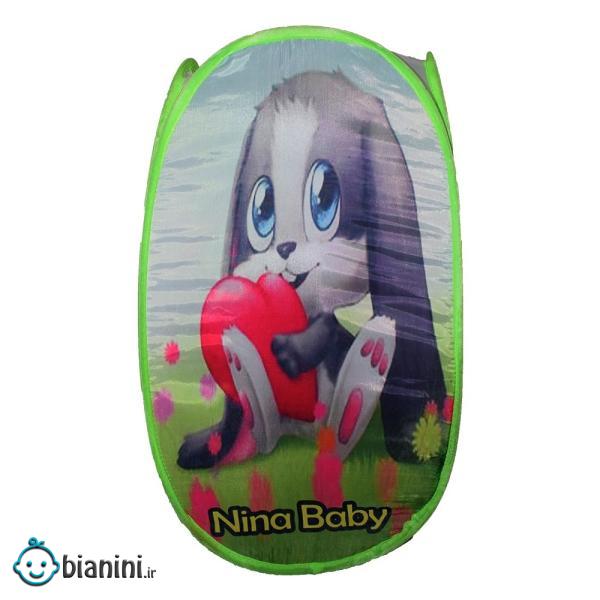 سبد اسباب بازی مدل نینا بی بی طرح خرگوش کد 5413 سبد اسباب بازی مدل نینا بی بی طرح خرگوش کد 5413
