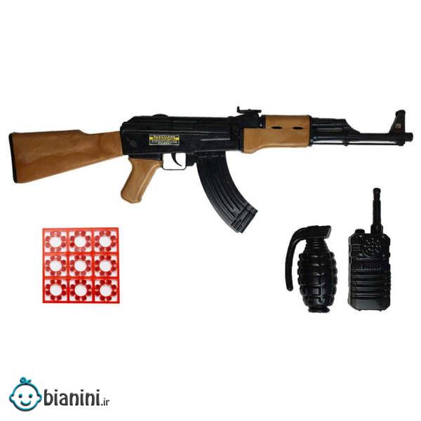 ست  اسباب بازی تفنگ طرح کلاشینکف مدل AK-47