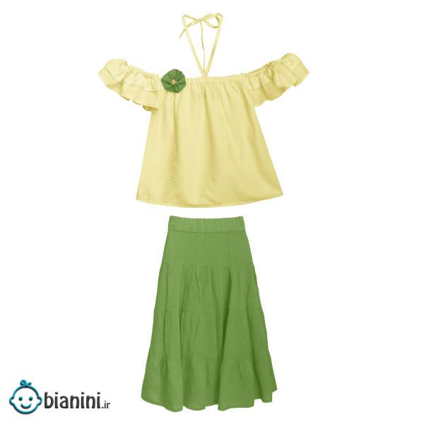 ست بلوز و دامن دخترانه كد SZ1100