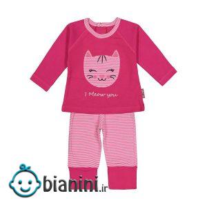 ست تی شرت و شلوار راحتی نوزادی دخترانه آدمک مدل 2171116-66