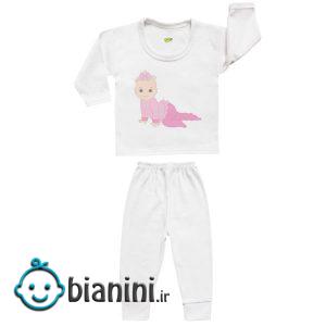 ست تی شرت و شلوار نوزادی کارانس مدل SBS-3077