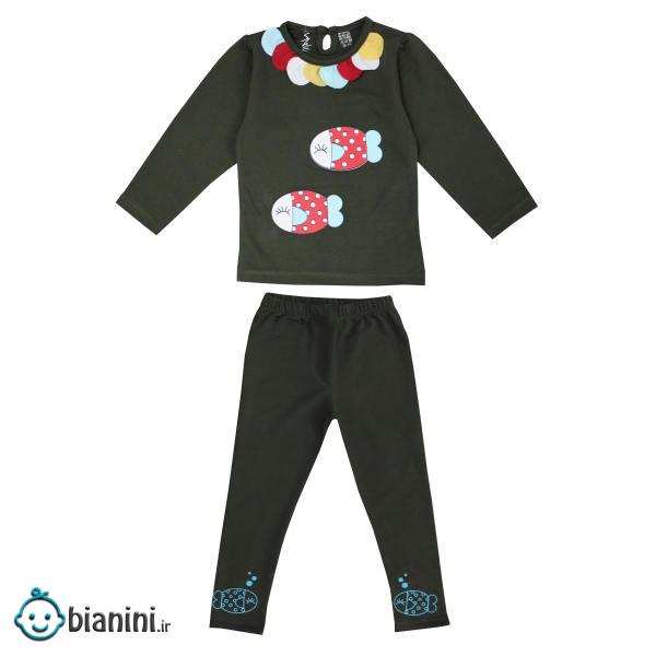 ست تیشرت و شلوار دخترانه کد MAHIA2