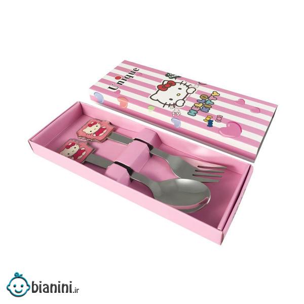 ست قاشق و چنگال کودک مدل کیتی کد 200