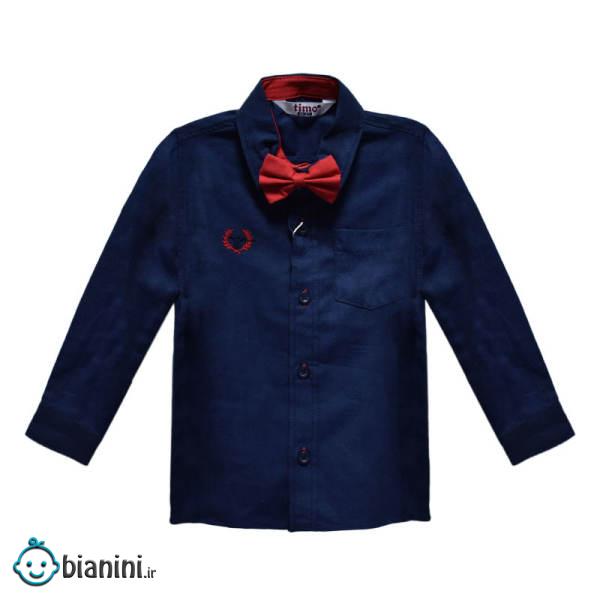 ست پیراهن و پاپیون پسرانه تیمو کد T-35565