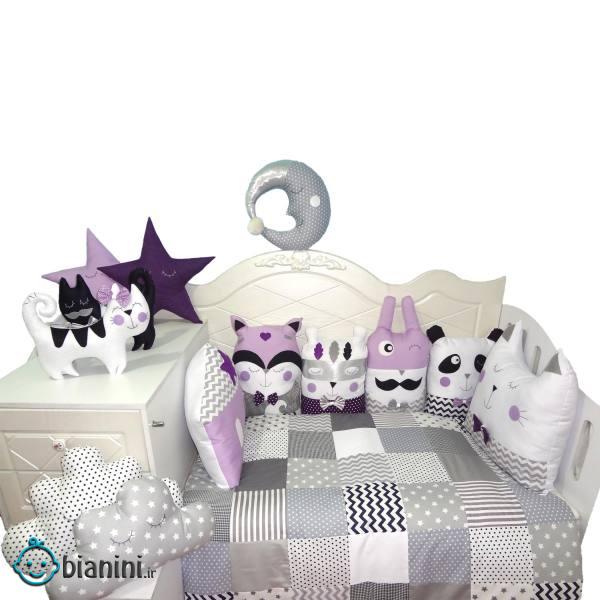 سرویس خواب 17 تکه کودک مدل Mustache Rabbit سرویس خواب 17 تکه کودک مدل Mustache Rabbit