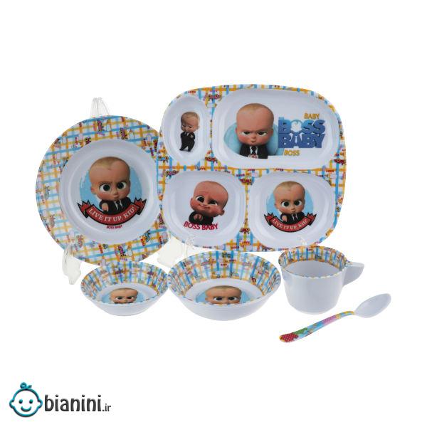 سرویس غذا خوری 6 تکه کودک نگین یزد مدل بچه ریس