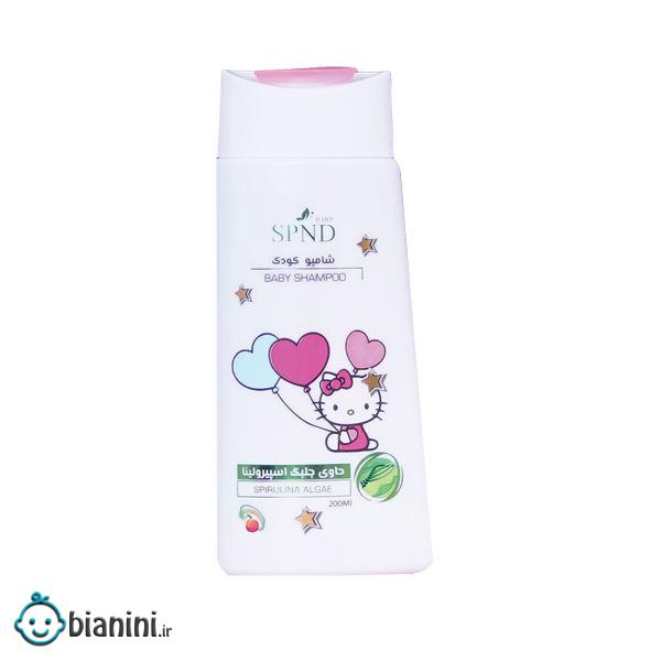 شامپو مو كودک اس پی ان دی مدل جلبك کد Peach01 حجم 200 میلی لیتر