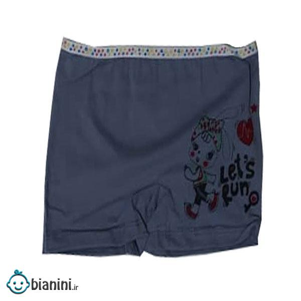 شورت دخترانه طرح قلب رتگ خاکستری