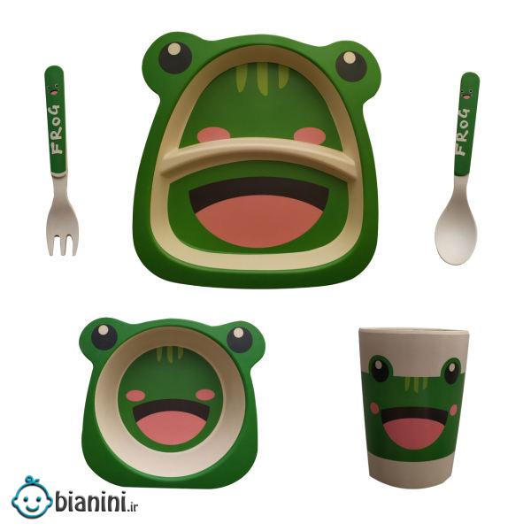 ظرف غذا 5 تکه کودک مدل frog ظرف غذا 5 تکه کودک مدل frog
