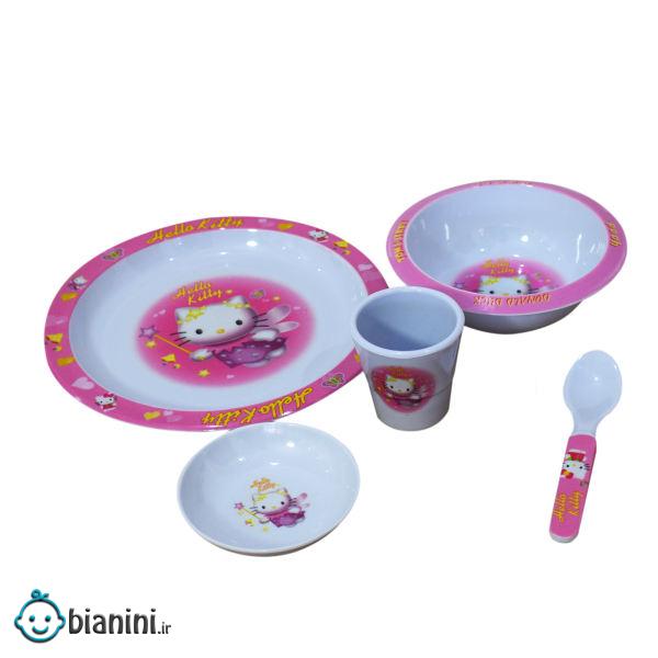 ظرف غذای کودک 5 تکه طرح کیتی