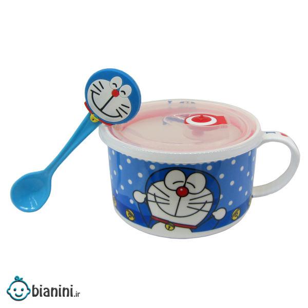 ظرف غذای کودک دو تکه مدل doraemon کد L120 ظرف غذای کودک دو تکه مدل doraemon کد L120