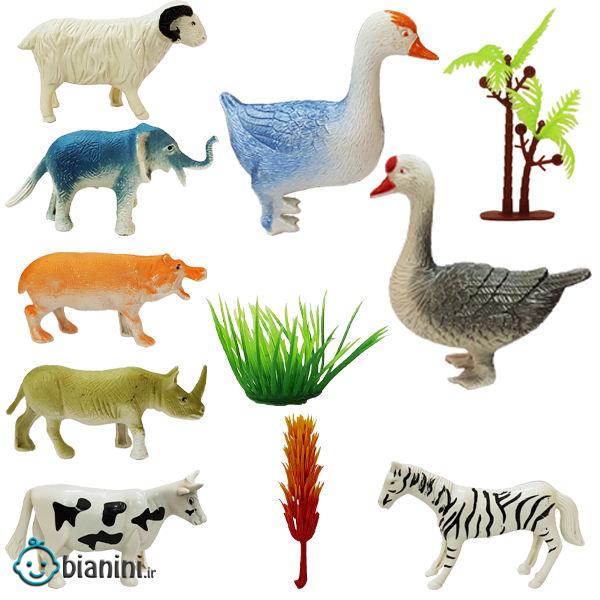 فیگور مدل حیوانات جنگل مجموعه 11 عددی
