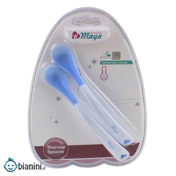 قاشق حرارتی کودک مایا مدل 7111 بسته 2 عددی