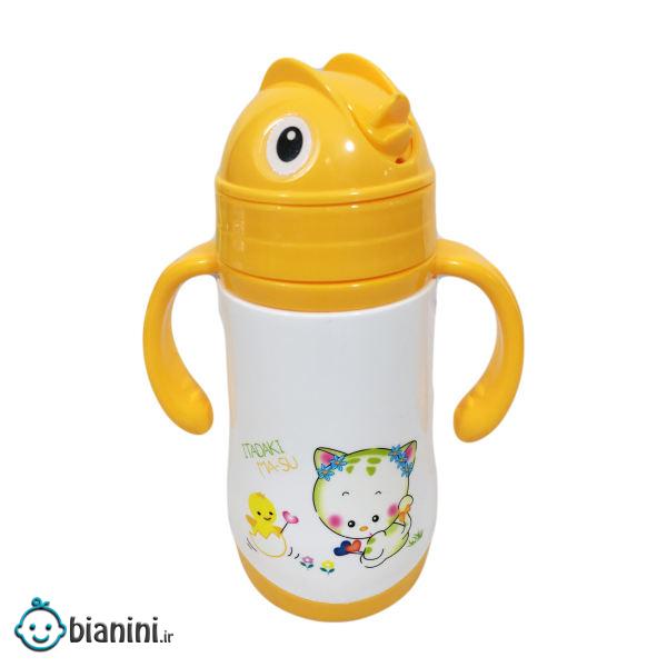 قمقمه کودک طرح گربه کد CH01 گنجایش 0.25 لیتر