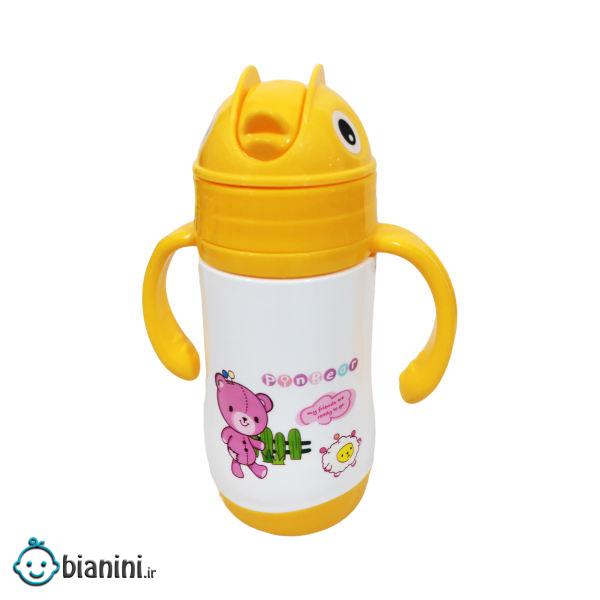 قمقمه کودک طرح گربه کد KHB01 گنجایش 0.25 لیتر