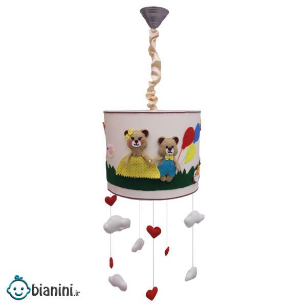 لوستر کودک طرح خرس خانواده مدل kh01