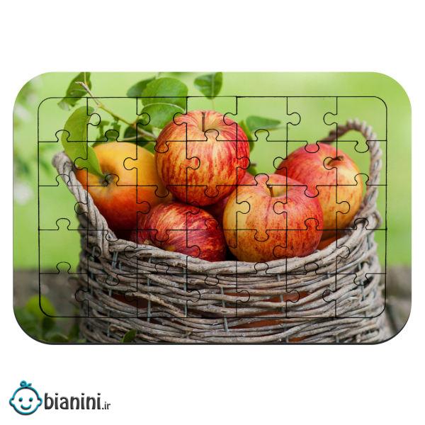 پازل 35 تکه طرح سبد سیب مدل NI1147