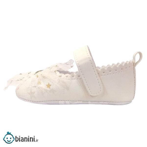 پاپوش نوزادی دخترانه طرح Heart کد M201